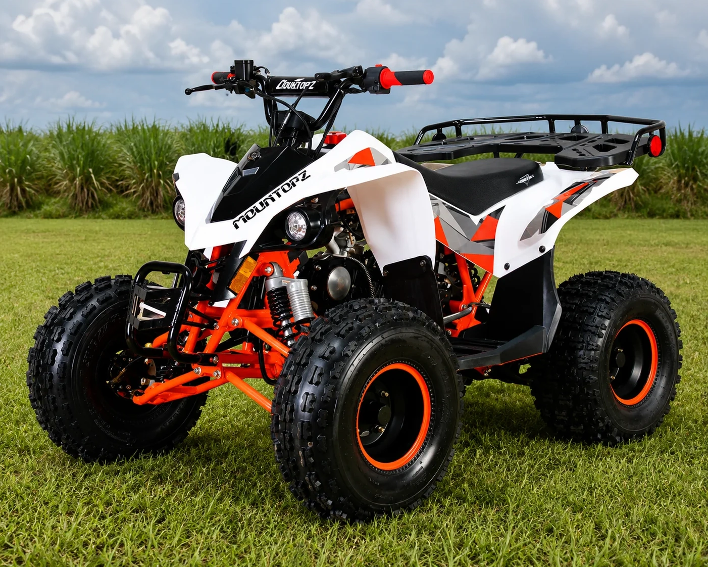 ATV-3125F2 125cc Youth ATV – Orange & White Large Frame Sport